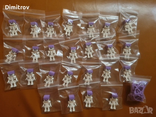 Lego Minecraft скелет минифигура -25бр, снимка 6 - Конструктори - 51871889