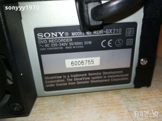 sony rdr-gx210 dvd recorder 0601211056, снимка 9 - Плейъри, домашно кино, прожектори - 31325221