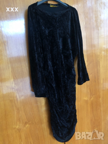 Черна елегантна рокля, снимка 2 - Рокли - 44601708