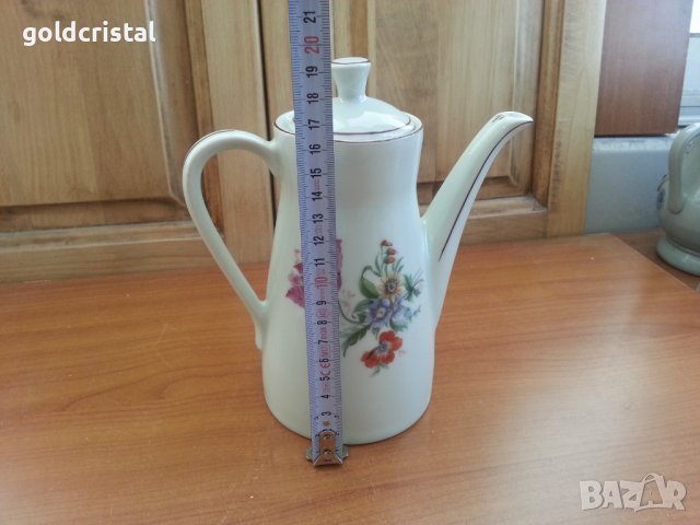 Стар български порцелан чайник кана , снимка 3 - Антикварни и старинни предмети - 38476564