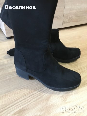 Удобни дамски ботуши тип чизми, снимка 4 - Дамски ботуши - 38826074