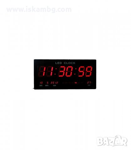 ДИГИТАЛЕН СТЕНЕН ЧАСОВНИК С ТЕРМОМЕТЪР И КАЛЕНДАР - код 4622, снимка 3 - Други - 33979994