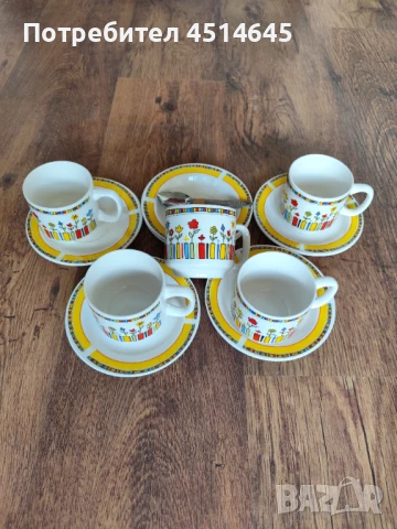 Сервиз за кафе на цветенца, снимка 1