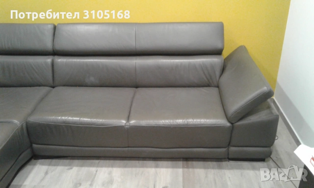 Дизайнерски кожен диван, снимка 6 - Дивани и мека мебел - 53023834