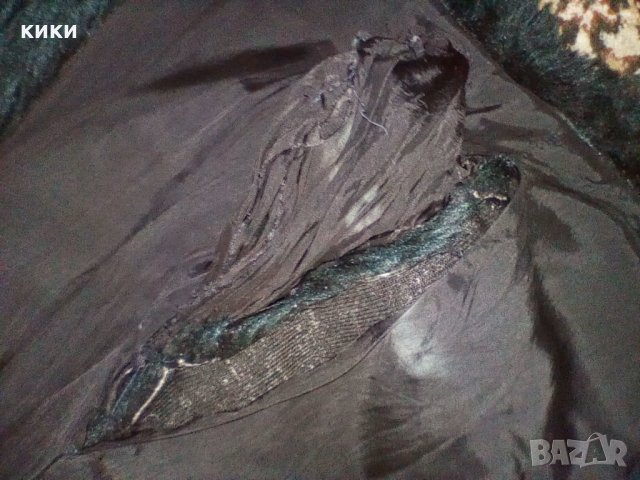 Дамско черно палто ЕКО кожа/косъм/, снимка 8 - Палта, манта - 34857173