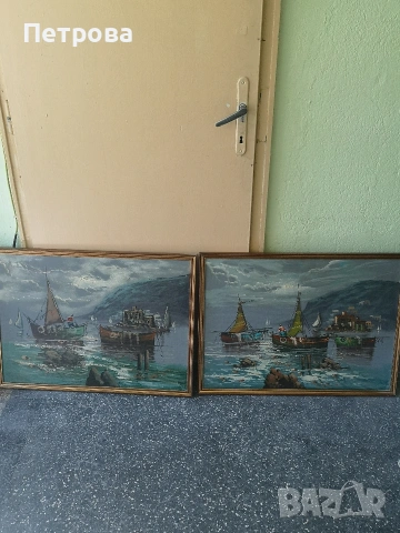 2 големи маслени картини. 
