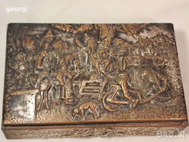 кутия за бижута с посребрен метален обков  7/1, снимка 2 - Антикварни и старинни предмети - 49666391