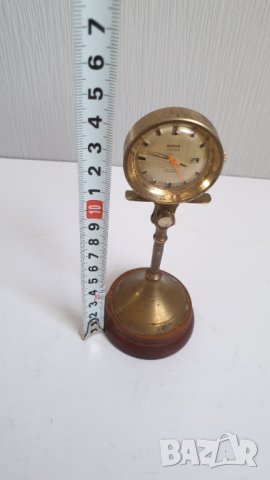 Механичен настолен часовник в формата на градски часовник, снимка 7 - Антикварни и старинни предмети - 42417492