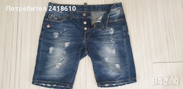 Dsquared2 Italy Short Jeans Mens Size 32 ОРИГИНАЛ! Мъжки Къси Дънкови Панталони!, снимка 12 - Къси панталони - 51205181