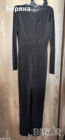 ZARA дълга черна рокля солей, снимка 11 - Рокли - 51285415