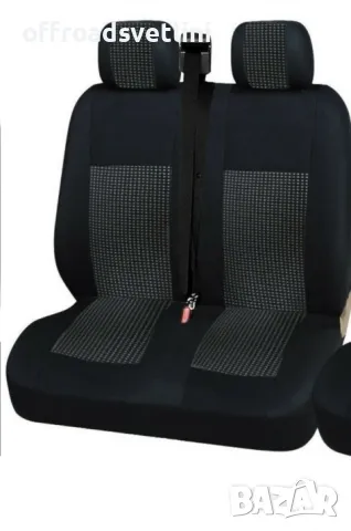 Серия LUX Черни Калъфи за седалки 2+1 за бусове VW Crafter VW T5, снимка 4 - Аксесоари и консумативи - 48043185