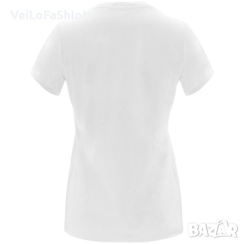 Нова дамска тениска с Вълк - Пълнолуние в бял цвят, снимка 2 - Тениски - 44489435