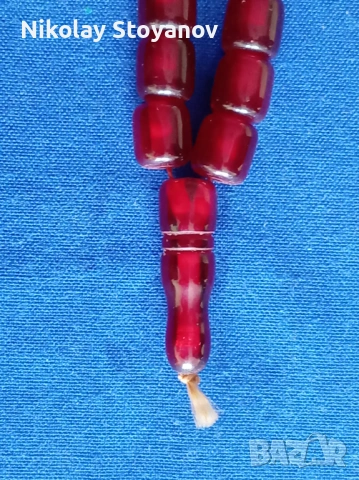 Червена броеница - 33 зърна