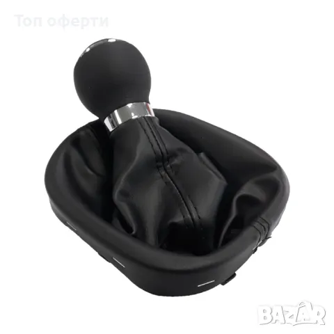 Топка за скоростен лост с маншон съвместима с VW TouranCaddy с 5 скорости - черен конец, снимка 3 - Аксесоари и консумативи - 48700095