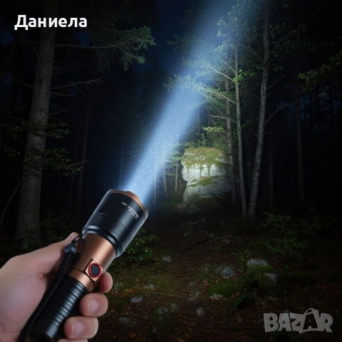 Мощен LED фенер COBA TG – 2000 м обхват, USB Type-C зареждане, Power Bank функция, снимка 2 - Други стоки за дома - 52811511