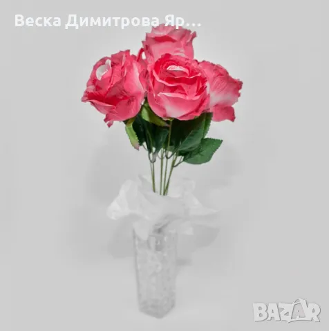 Елегантни изкуствени букети от рози – идеални за декорация и подарък, снимка 6 - Други - 50322199