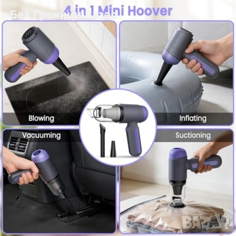нова безжична Ръчна мини прахосмукачка и духалка 15000Pa за кола дом, снимка 9 - Прахосмукачки - 53877489