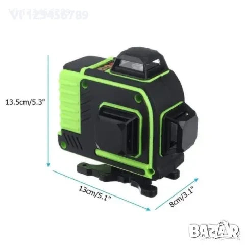 4D Лазерен Нивелир с 16 Линии, самонивелиращ се, снимка 3 - Други инструменти - 52658194