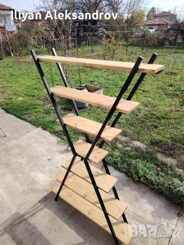 Етажерка в индустриален стил , снимка 3 - Етажерки - 52539708