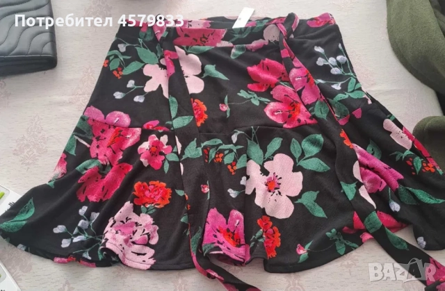 дамска пола с флорални мотиви, снимка 4 - Поли - 51543572