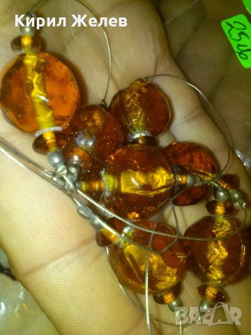 ФАСЕТИРАНО МУРАНО ВЕНЕЦИАНСКО СТЪКЛО АРТИСТИЧНО КОЛИЕ СТАРО 72401, снимка 4 - Колиета, медальони, синджири - 29638090