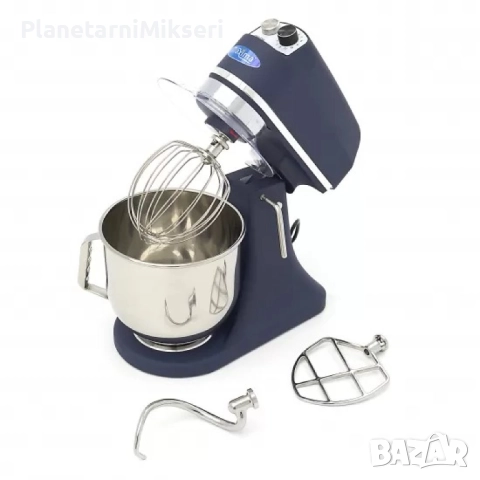 Планетарен миксер 6,5 L – стоманено син мат, снимка 4 - Обзавеждане на кухня - 52623587