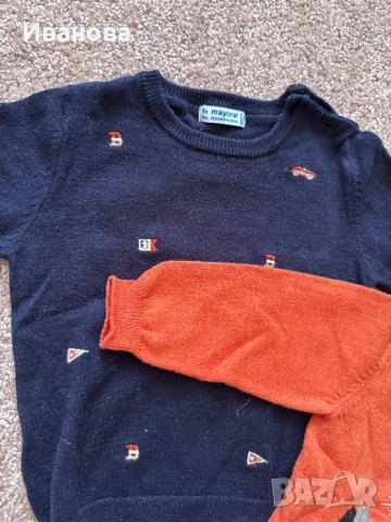 2 бр бебешки пуловерчета Майорал, снимка 3 - Бебешки блузки - 53132323