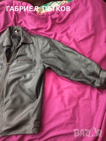 Мъжко кожено яке размер XL eстествена, снимка 2 - Якета - 54125217