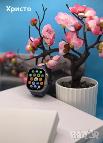 ГАРАНЦИОНЕН!!! Apple Watch Ultra 3, GPS + Cellular, Корпус Natural Titanium 49mm, Blue Ocean Band , снимка 4 - Смарт часовници - 53982944
