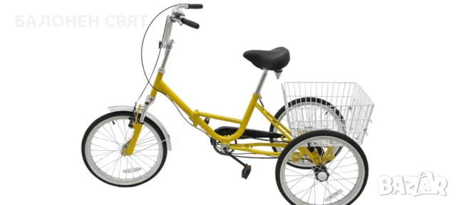 Модерен Нов модел Велосипед Триколка Сгъваема 20 цола, снимка 5 - Велосипеди - 50498425