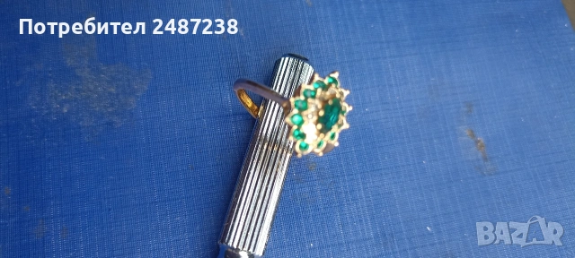 18каратов,маркиран,с изумруди