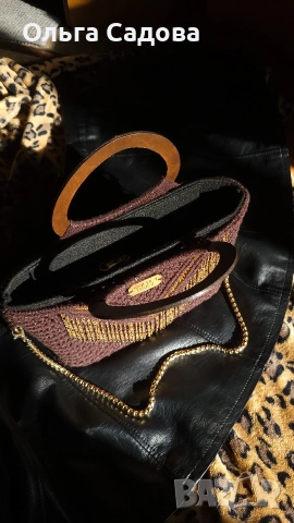 Ръчно изработена макраме чанта Golden Roots., снимка 3 - Чанти - 53282513