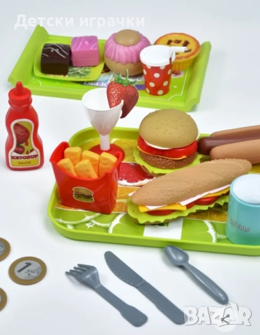 Детски магазин щанд за бързо хранене 80см височина, снимка 6 - Образователни игри - 52654033