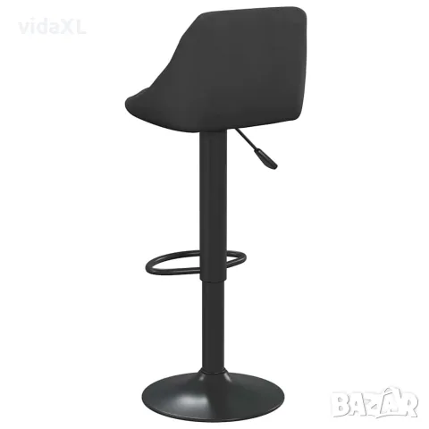 vidaXL Бар табуретка, черна, кадифе, снимка 5 - Столове - 56147116