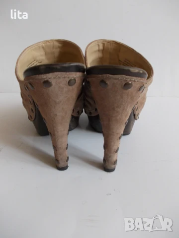 Чехли  GUESS оригинални ест.велур № 37,5/38 (7,5 М), снимка 6 - Чехли - 50841997