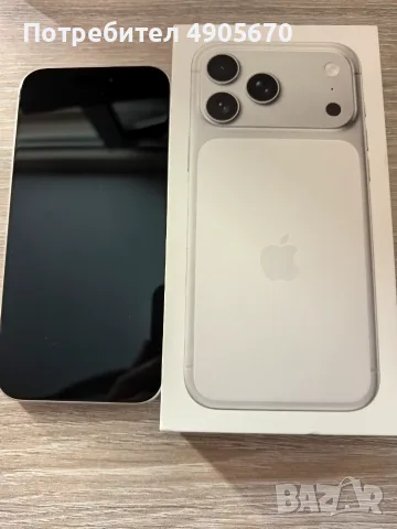 iPhone 17 Pro Max – ЧИСТО НОВ, ползван 1 ден (100% батерия, eSIM) + 5 КЕЙСА ПОДАРЪК