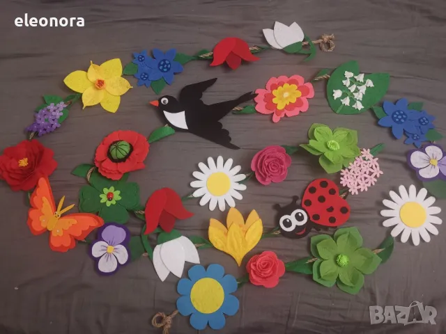 Пролетен гирлянд от филц-4 м. , снимка 2 - Други - 35694787