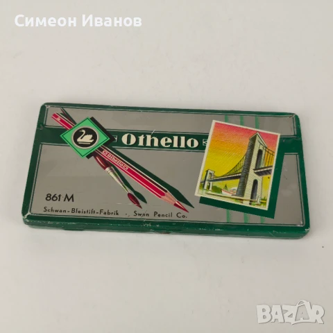 Стари моливи Othelo Swan 11 броя в метална кутия  #5939, снимка 1