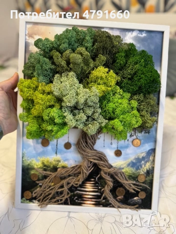 Ръчно изработени картини със скандинавски мъх, снимка 12 - Декорация за дома - 54140265