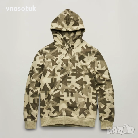 Мъжки суичер G STAR Arrow Camo Hooded-номер S, снимка 4 - Спортни дрехи, екипи - 51582737