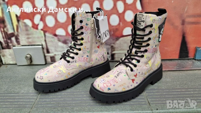 Английски дамски  боти Zara, снимка 4 - Дамски боти - 51991289