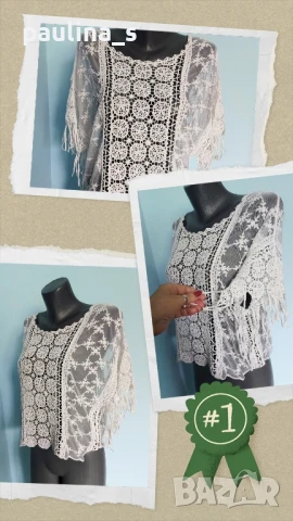 Два различни броя / Дантелена туника или топ , снимка 2 - Туники - 36566172