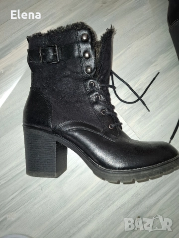 Дамски черни елегантни боти в размер 41. , снимка 4 - Дамски боти - 52800473