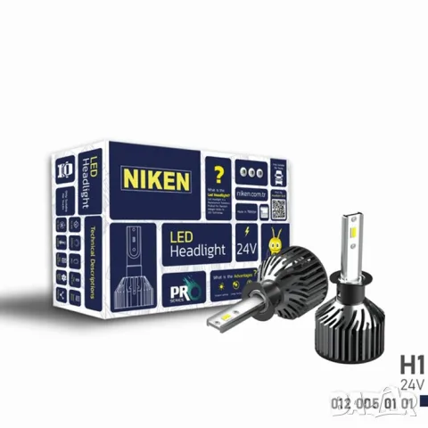 LED крушки Niken H1 24V 6500K PRO серия комплект 2 броя