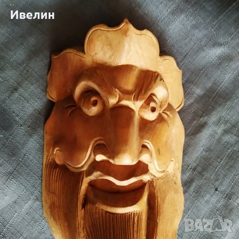 дървена маска, снимка 2 - Антикварни и старинни предмети - 29576356