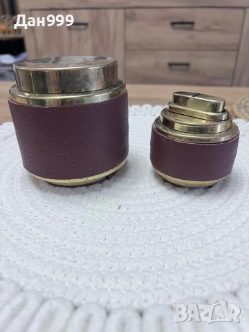 Колекционерски , уникален комплект Erhard  -запалка и кутия за цигари