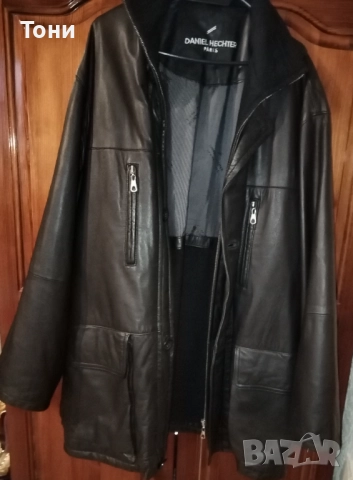 DANIEL HECHTER PARIS Оригинал Ново Мъжко Модерно Зимно Яке от Естествена Кожа L , снимка 12 - Якета - 51924325