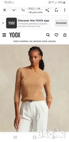 POLO Ralph Lauren Cable Wool / Cashmere  Knit Womens Size S НОВО! ОРИГИНАЛ! Дамски Пуловер !, снимка 3 - Блузи с дълъг ръкав и пуловери - 48706524