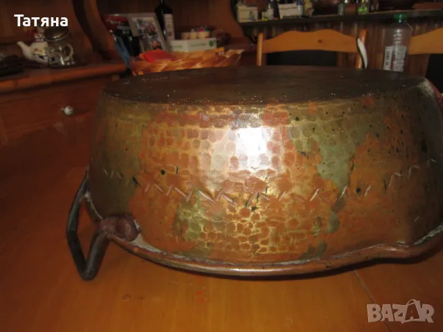 ТАВА -БАКЪР;  СТАРА ИЗРАБОТКА   ;тежи -2,400 кг, снимка 5 - Антикварни и старинни предмети - 49661502