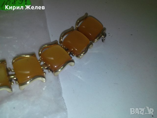 ПОЗЛАТЕНА ГРИВНА с КАМЪНИ 10891, снимка 4 - Гривни - 29771397